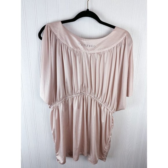 Vertigo paris blush Satin Blouse size Large‎ v-neck - Picture 4 of 5